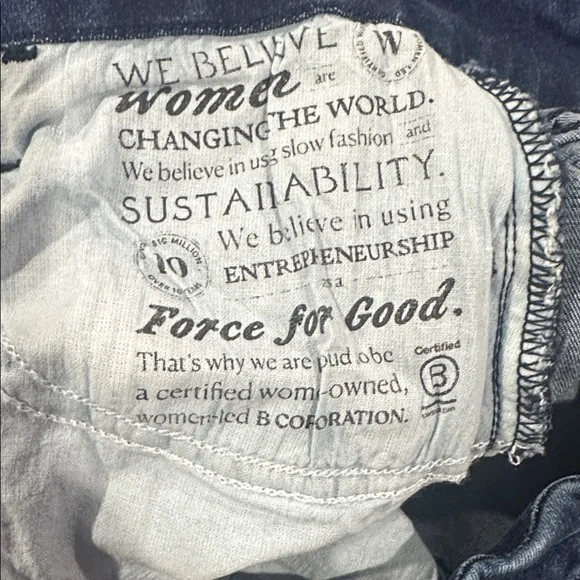 Frank & Eileen Women’s Blue Denim Sligo Skinny Jean Raw Hem Boho Classic Size 27 - Picture 10 of 14